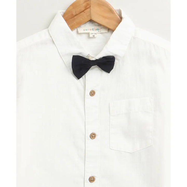 Sweetlime By As Little Gentleman Formal Co-ord Set - White &amp; Dark Navy