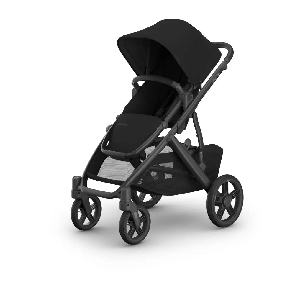 UPPAbaby Vista V3 Modular Baby Stroller, Travel System Compatible, Reversible Toddler Seat, All-Terrain Suspension, One-Hand Recline, Birth to 22 kg - Black