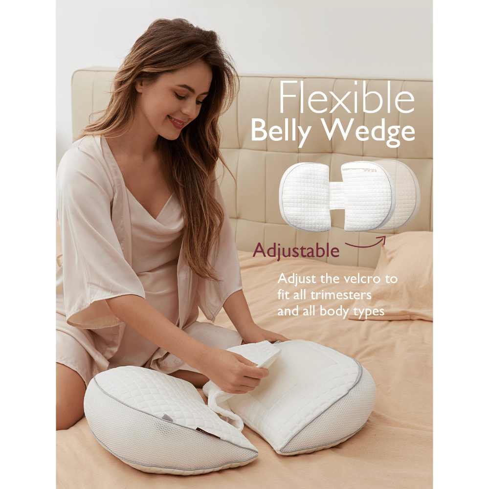 Momcozy Maternity Accessory Portable Maternity Pillow - Grey