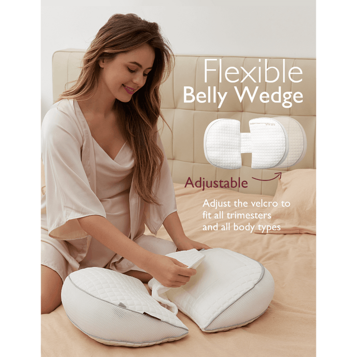 Momcozy Maternity Accessory Portable Maternity Pillow - Grey