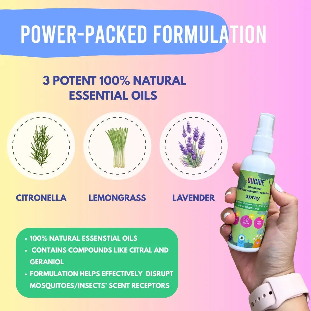 Ouchie 100% Natural Mosquito &amp; Insect Repellent Spray