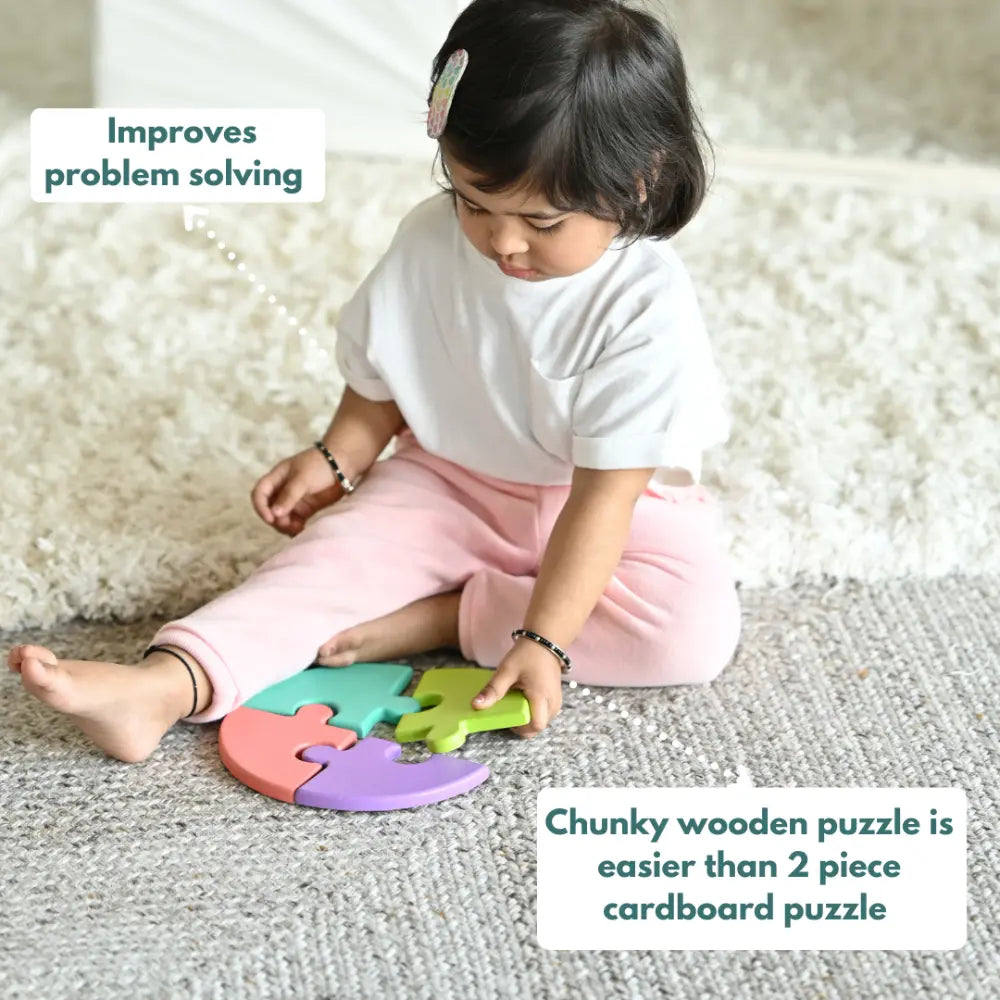 Curious Cub Montessori Box 9 | 8-Piece Toddler Activity Set | Peg Board, Nesting Puzzle &amp; Figurines | 19+ Months