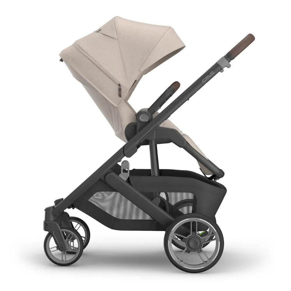 UPPAbaby Cruz V3 City Stroller, Reversible Seat, Flat Recline, Includes Bumper Bar, Insect Net, Rain Cover, up to 4 Years - Ada/Sandstone