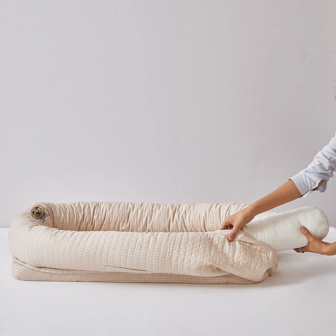Annasimona Kids Newborn Baby Nest - Teddy Checks