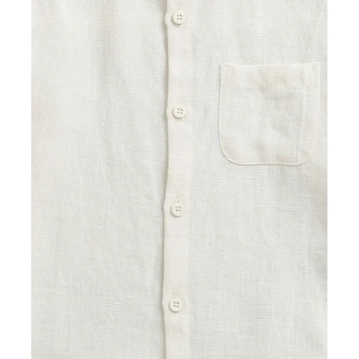 Sweetlime By As Classic Stripes &amp; White Shirt Set - Off White &amp; Beige