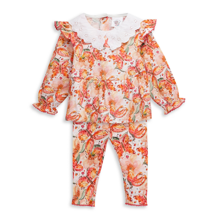 The Baby Trunk Broderie Co-ord Set - Butterfly