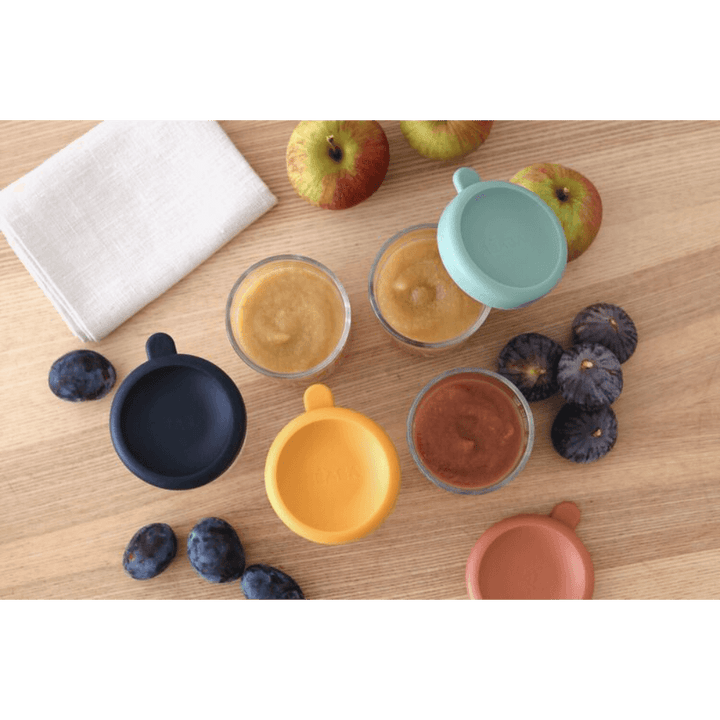 Beaba Set of 6 Glass Food Storage Containers  250 ml - Sunrise