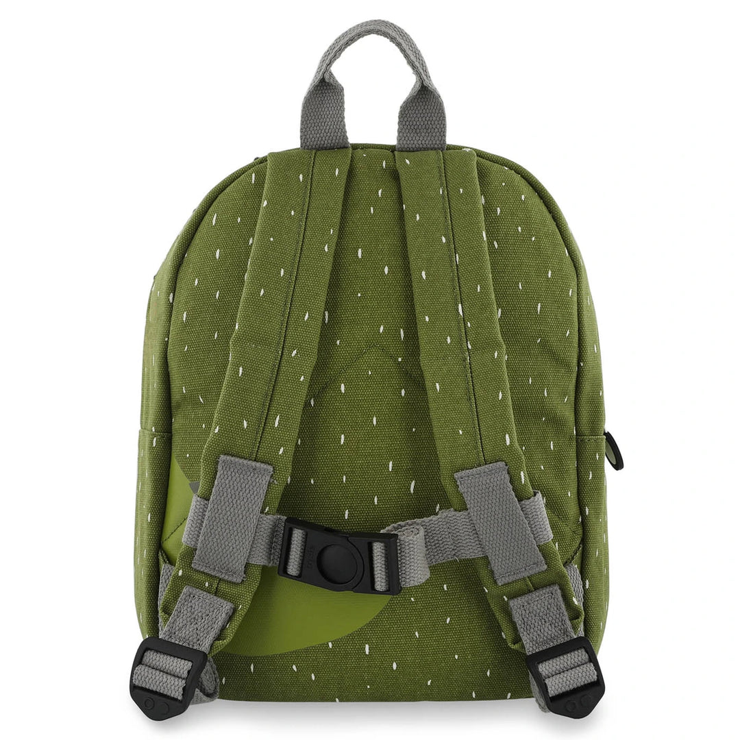 Trixie Kids Backpack | Lightweight Water-Repellent School &amp; Travel Bag with Adjustable Padded Straps, Front Pocket &amp; Name Tag for Toddlers and Preschoolers | 3 Years Onwards | Mr. Dino