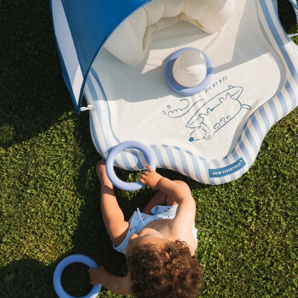 Swim Essentials Water Play Mat, Inflatable Water Activity Mat for Babies &amp; Toddlers for Ages upto 3 years, 76 cm - Blue - Surfer