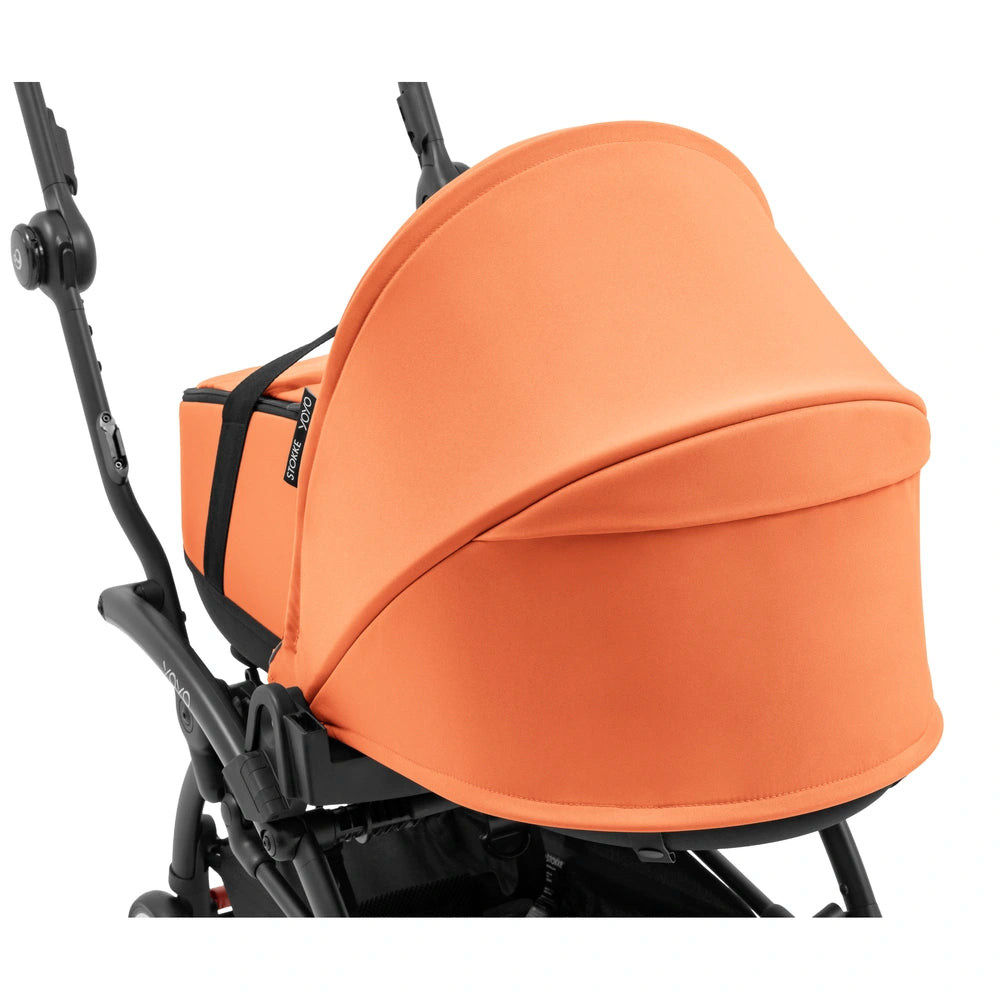 Stokke YOYO⁵ Bassinet | Lightweight Newborn Carrycot | 2-in-1 Carry Cot | Thick Double Mattress | Fully Flat Recline | Breathable Design | Easy Clip-On | Requires YOYO Frame (Sold Separately) | Peach