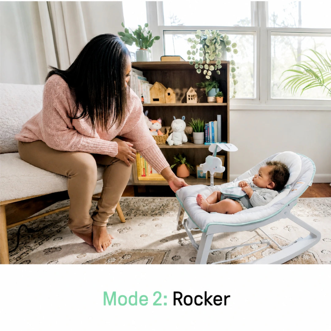 Ingenuity Keep Cozy 3-in-1 Grow with Me Baby Bouncer, Rocker &amp; Toddler Seat with Soothing Vibrations, 0 - 30 months - Weaver