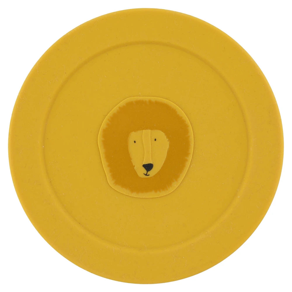 Trixie Silicone Snack Pot with Lid | 100% Food-Grade Silicone Snack Container with Easy-Open Lid for Fruits, Crackers &amp; Travel | 4 Months Onwards | Mr. Lion