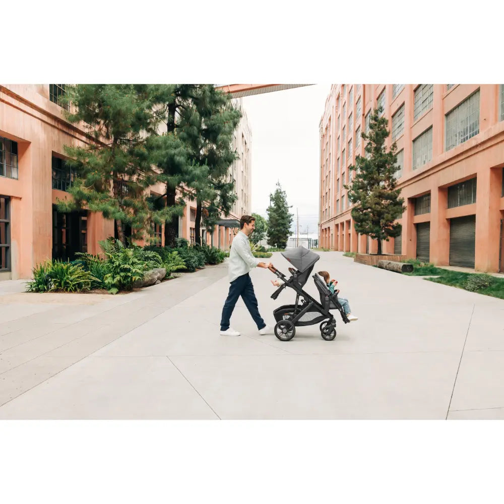 UPPAbaby RumbleSeat V3, Sibling/Twin Seat for Vista V3 Stroller, Multi Seat Configurations, Forward and Rear Facing, Up to 18 kgs - Greyson/Charcoal