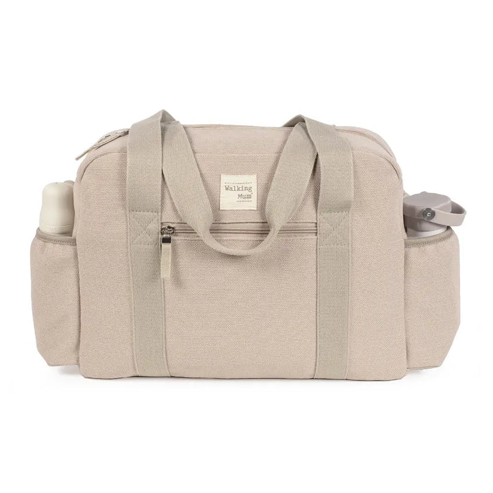 Walking Mum Diaper Bag with Changing Mat, Large Capacity Water-Resistant Bag with Multi-Pocket Organizer, Insulated Bottle Pocket, Shoulder &amp; Stroller Straps - Apricot
