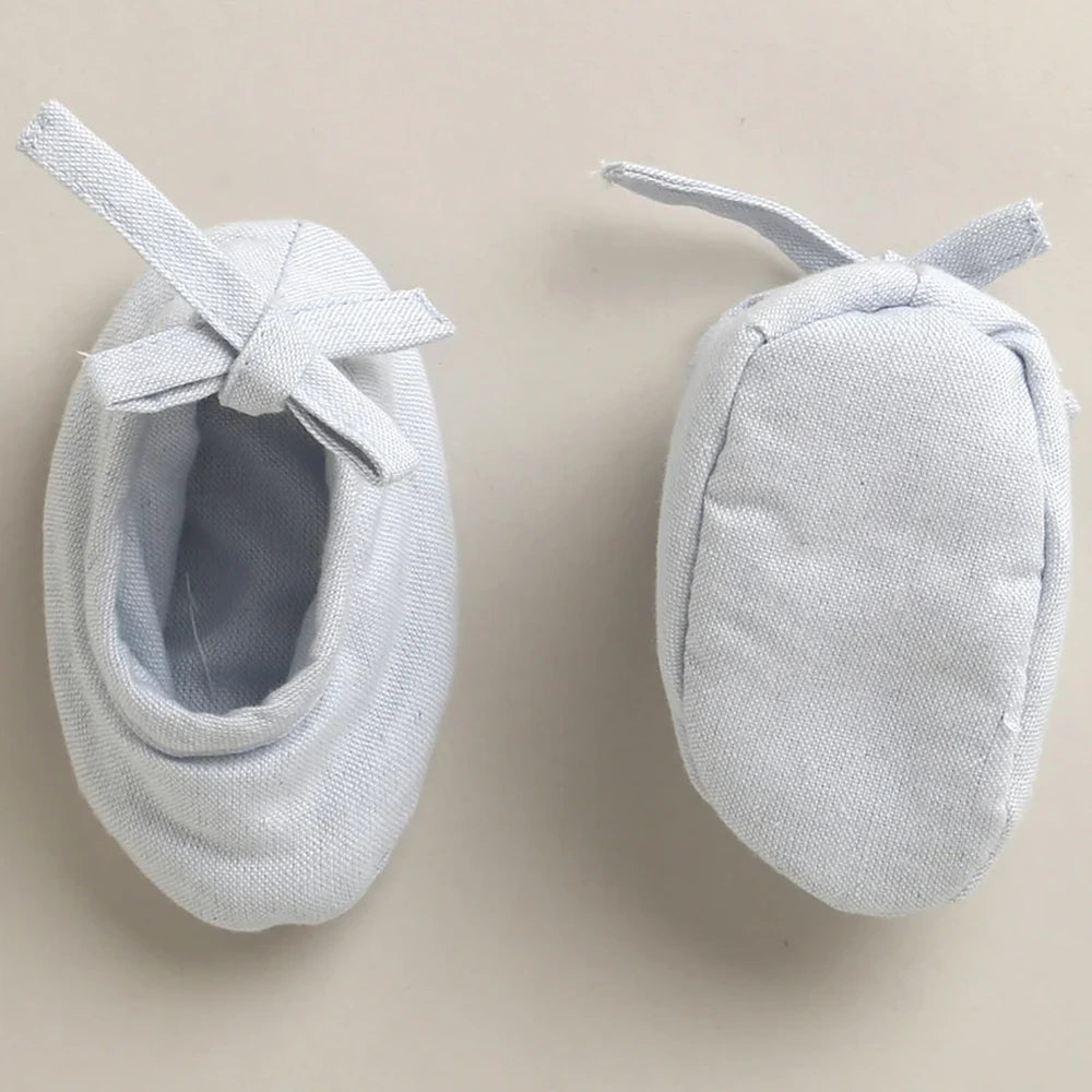 Sweetlime By As Unisex Pure Comfort Organic Cotton Baby Booties - Blue