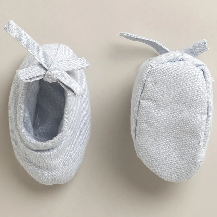 Sweetlime By As Unisex Pure Comfort Organic Cotton Baby Booties - Blue