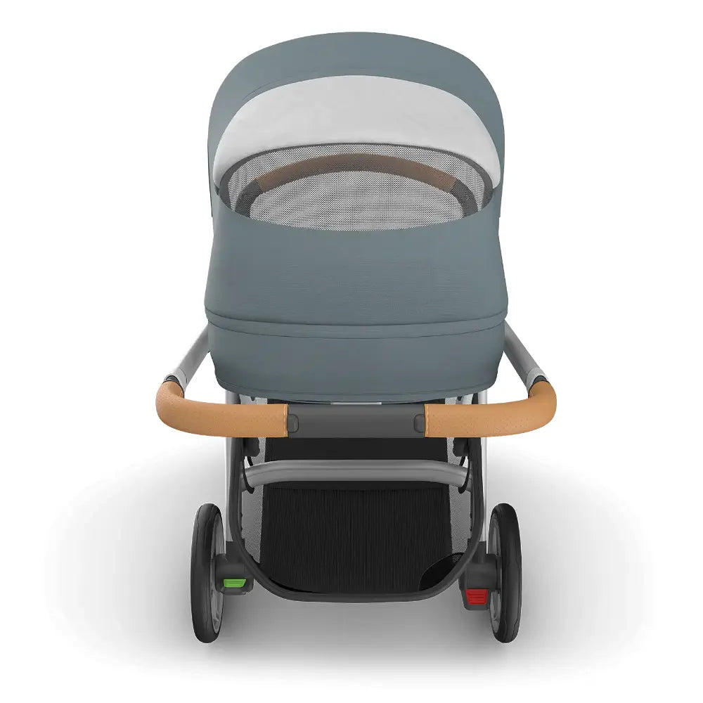 UPPAbaby  Cruz V3 Stroller - Callum - Stone Blue | Silver Frame | Sand Leather
