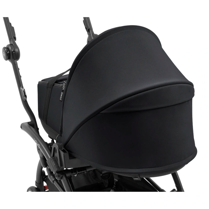 Stokke YOYO⁵ Bassinet | Lightweight Newborn Carrycot | 2-in-1 Carry Cot | Thick Double Mattress | Fully Flat Recline | Breathable Design | Easy Clip-On | Requires YOYO Frame (Sold Separately) | Black