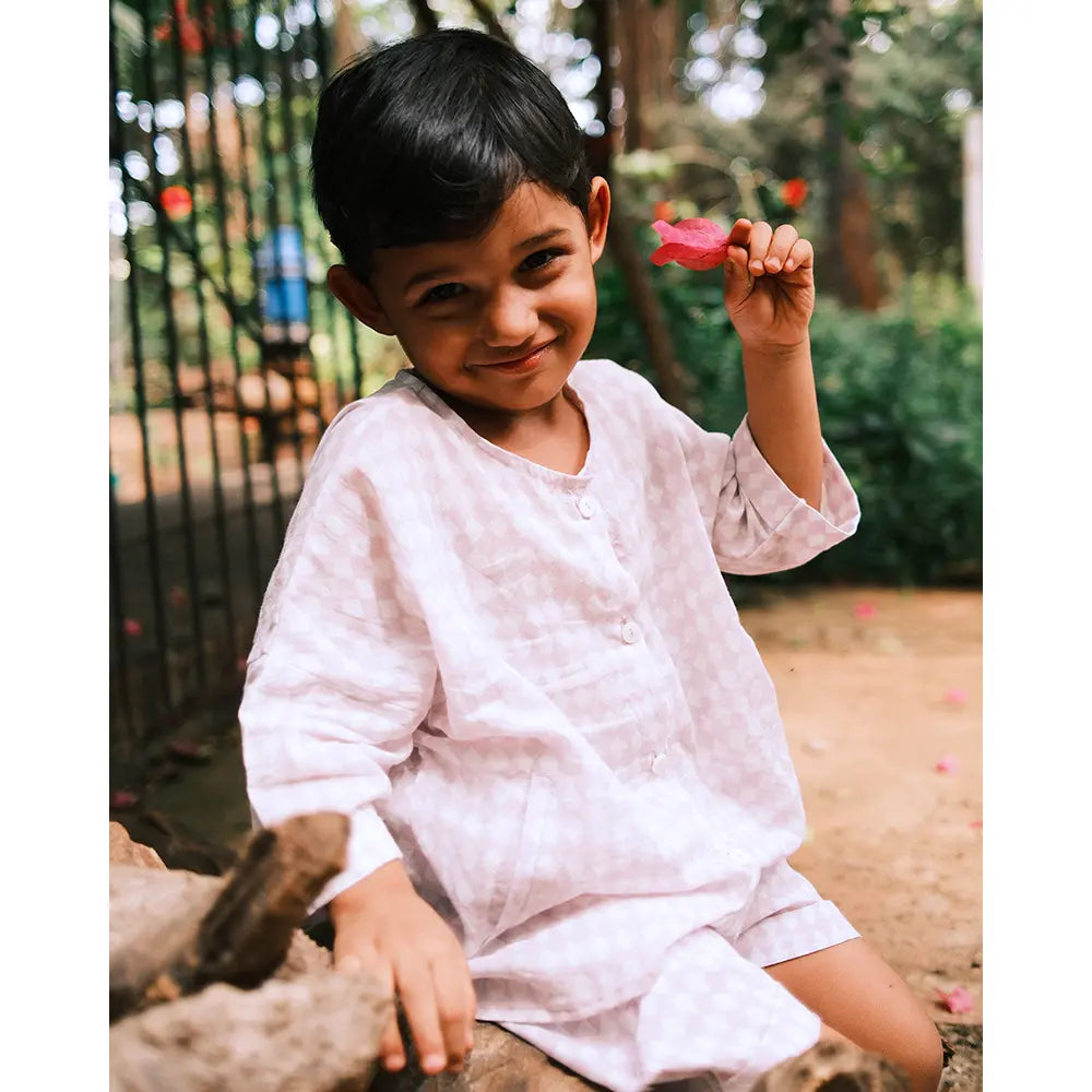 Love The World Today Shared Secrets Co-Ord In Lilac Rhombus For Boys