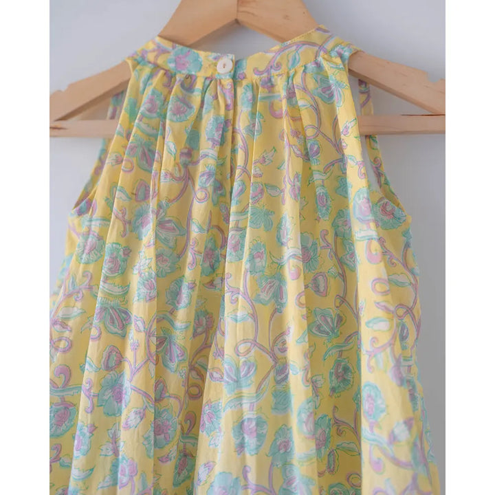 Love The World Today Kin Dress In Lemon Butterfly For Girls