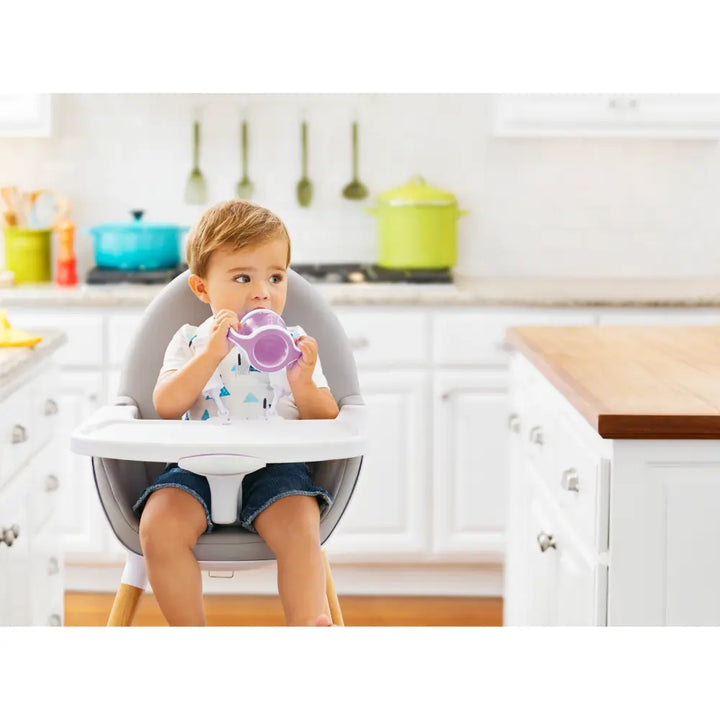 Munchkin Gentle Transition Cup with Soft Silicone Spout &amp; Handles – Spill-Proof Sippy Cup, BPA-Free, 4oz, 4+ Months - Purple