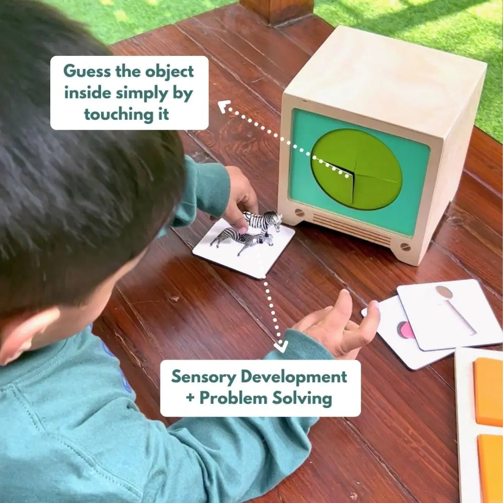 Curious Cub Montessori Box 14 | 7-Piece Sensory &amp; Cognitive Toy Kit | Memory Game, Mosaic Board &amp; More | 2.9 Yrs+