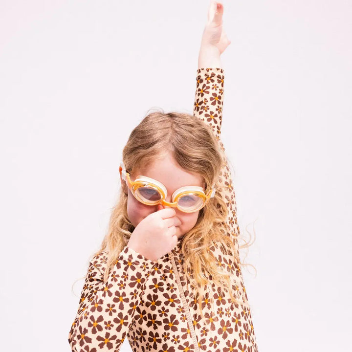 Swim Essentials Swimming Goggles, Kids Anti-Fog UV Protection Swim Goggles , Ages 5+, Beige - Leopard