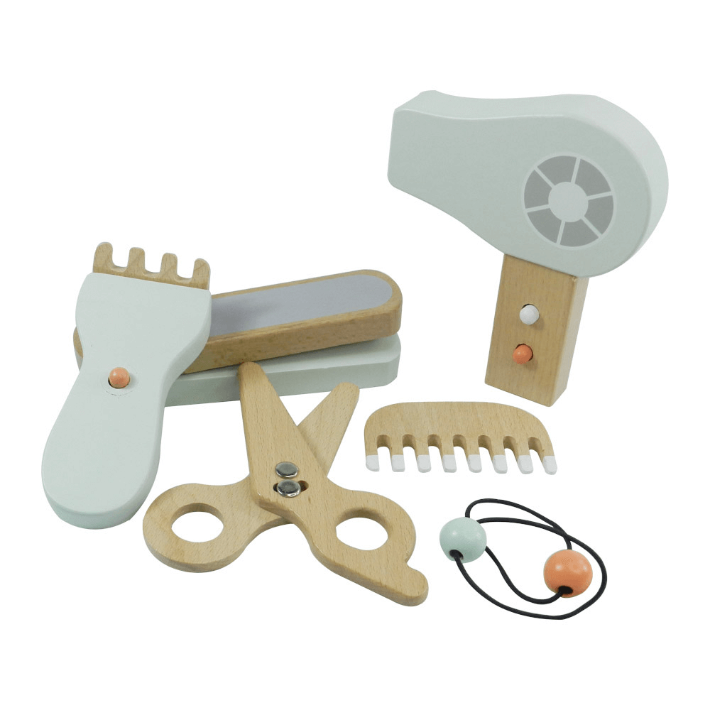 Playbox Comb &amp; Shine - Wooden Kids Hair Salon Playset