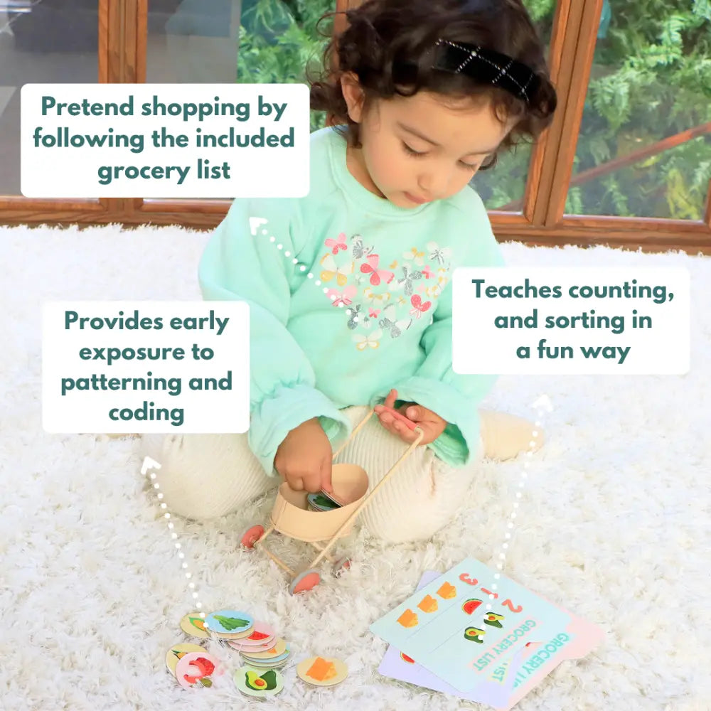 Curious Cub Montessori Box 13 | 7-Piece STEM &amp; Life Skills Toy Set | Balance Scale, Cleaning Set &amp; More | 2.5 Yrs+