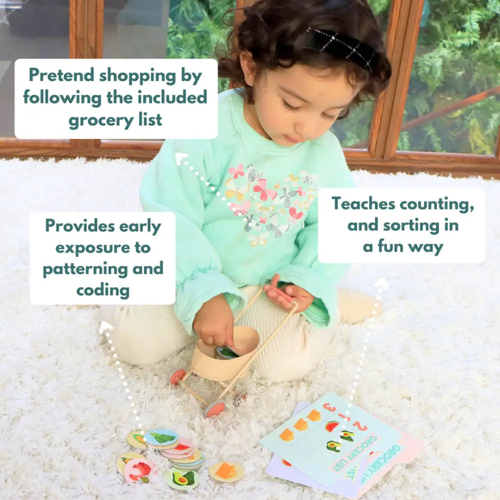Curious Cub Montessori Box 13 | 7-Piece STEM &amp; Life Skills Toy Set | Balance Scale, Cleaning Set &amp; More | 2.5 Yrs+