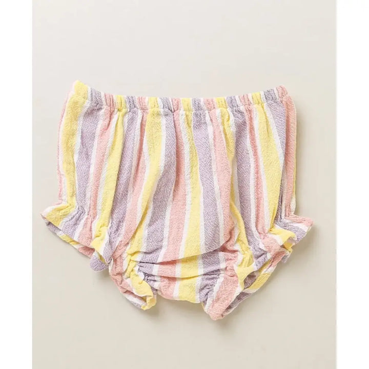 Sweetlime By AS Multicoloured Striped Blouse with a Bloomer