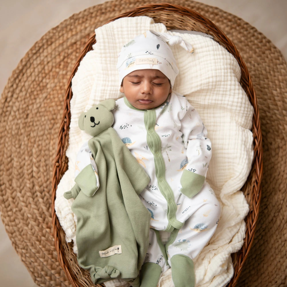Cot &amp; Candy Baby Organic Beanie - Sage Diano
