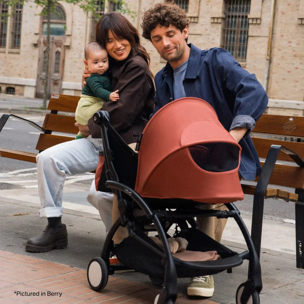 Stokke YOYO⁵ Newborn Pack | Fully Flat Newborn Seat | Newborn Stroller Attachment | 0–6 Months | Lightweight &amp; Compact | 5-Point Safety Harness | Ventilation Windows | Forest