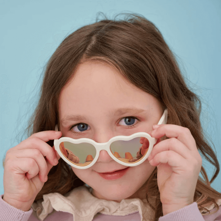 Babiators Polarized Heart Sunglasses: Sweet Cream | Rose Coloured Mirrored Lenses