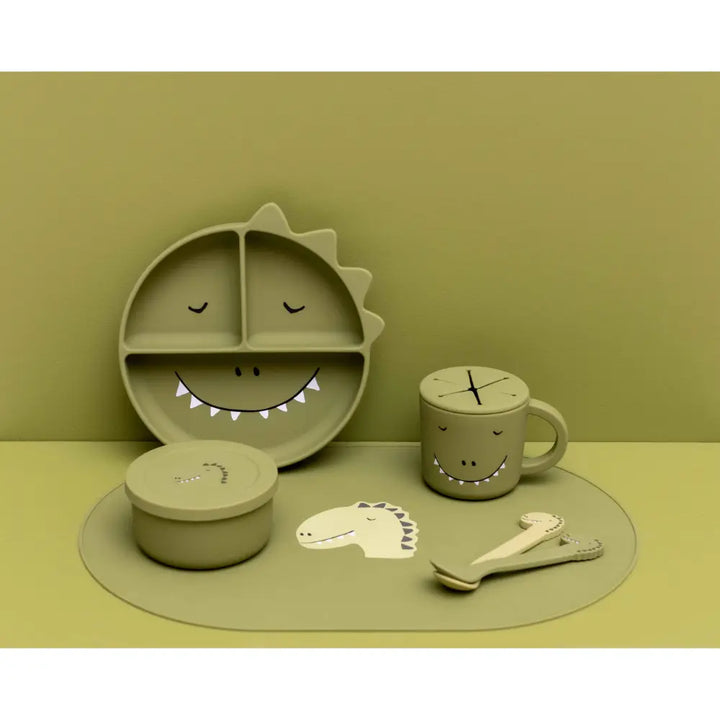 Trixie Silicone Snack Pot With Lid - Mr. Dino