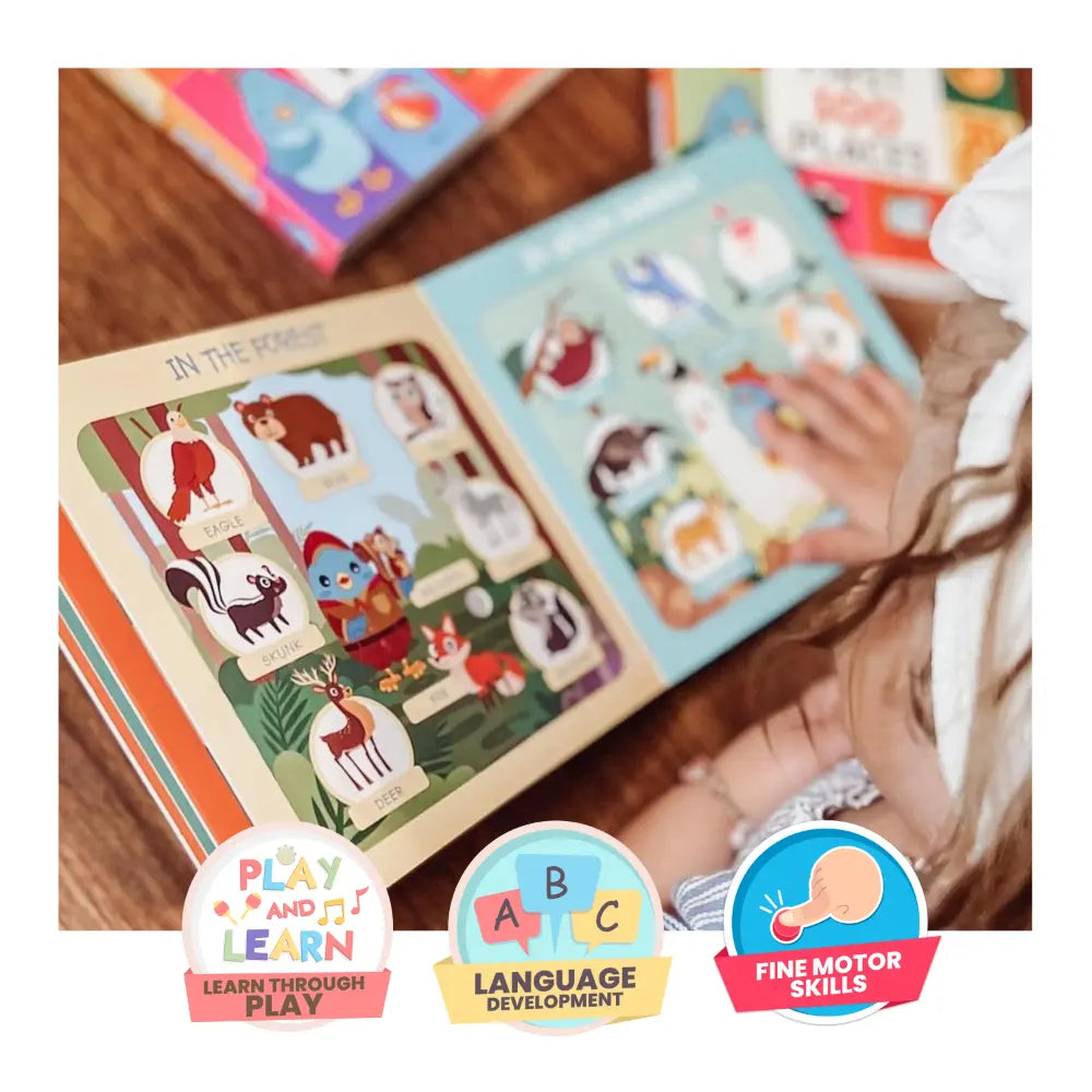 Ditty Bird Musical Book - Fun &amp; Interactive Nursery Rhyme Book for Toddlers, Baby Sound &amp; Music Book, 12M+, USB-C Rechargable - First 100 Animals