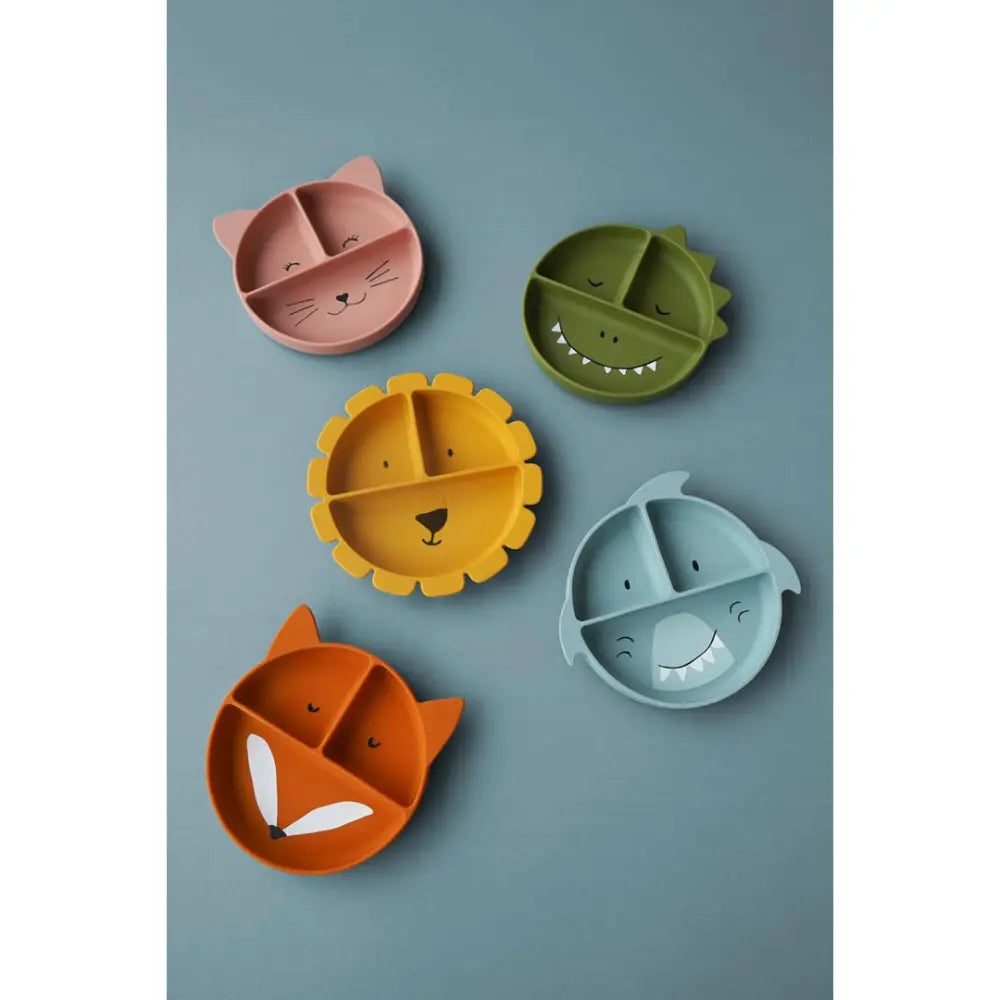 Trixie Silicone Divided Suction Plate - Mr. Shark
