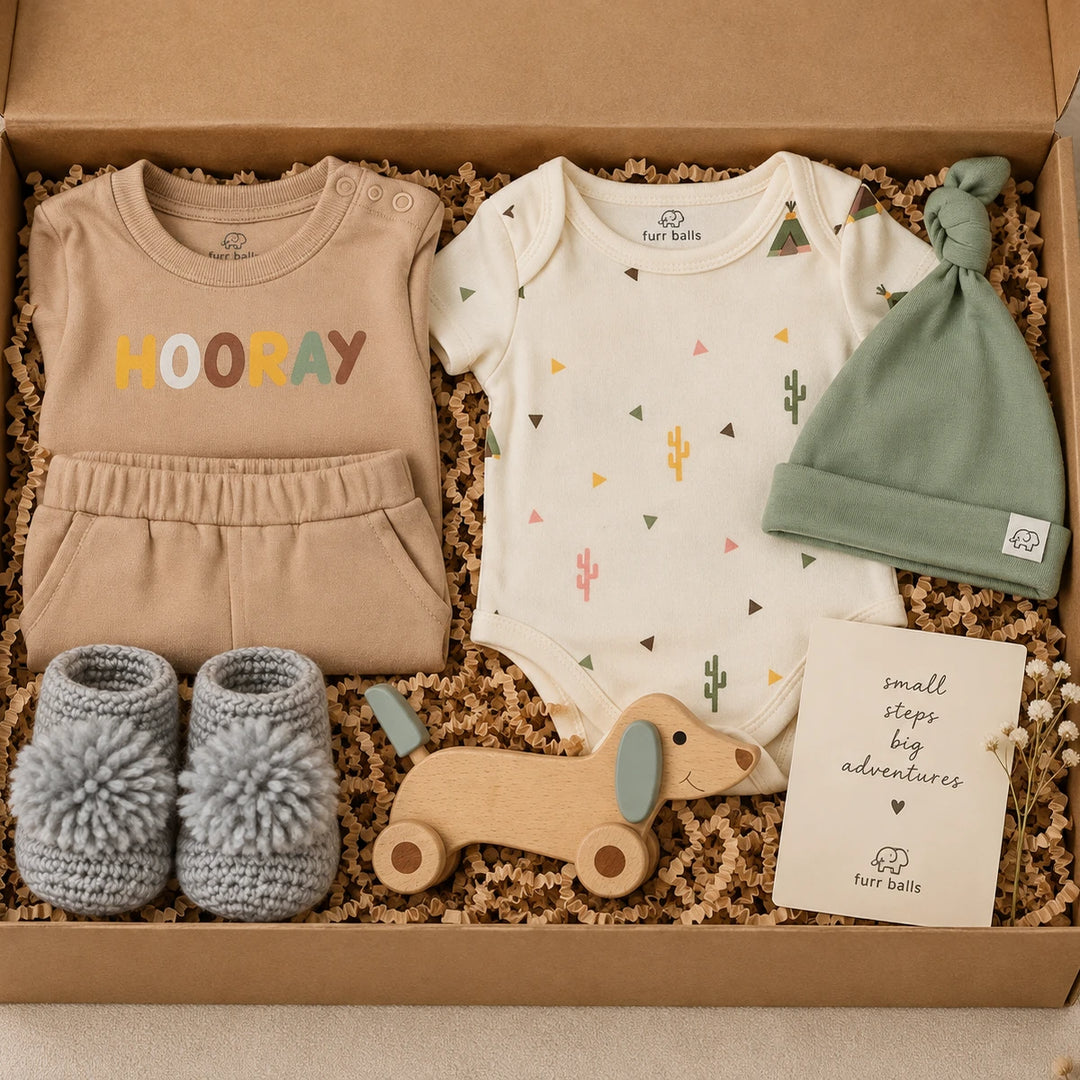 Furr Balls-Hooray Baby Gift Box