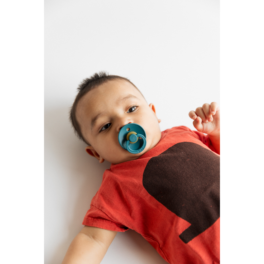 BIBS Colour Latex Round Pacifier, Size 1 ( Pack of 2)