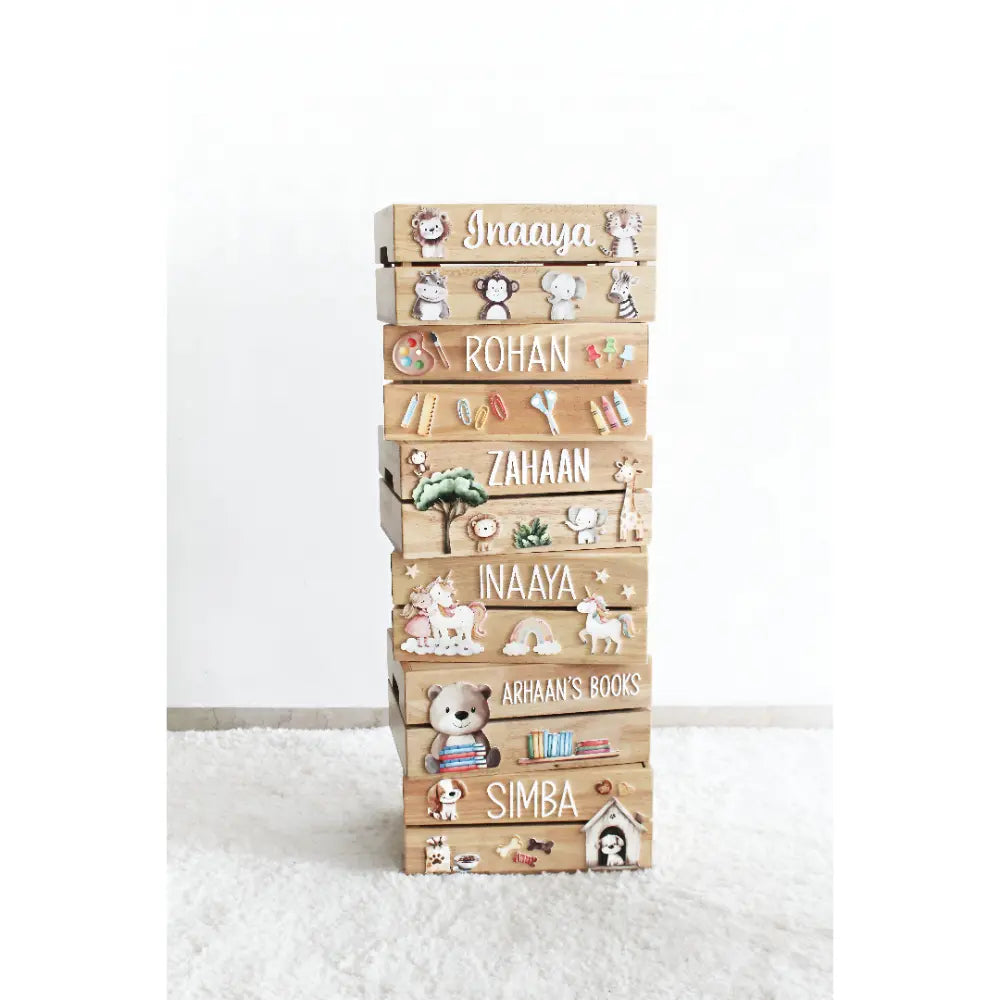 The Tiny Trove Personalized Wooden Box - Dinosaur Theme