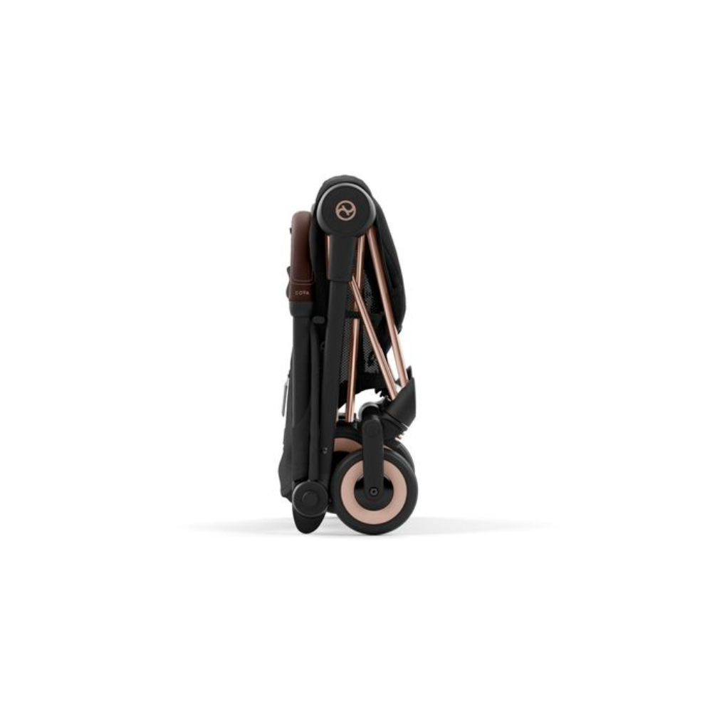 Cybex COYA Compact Travel Friendly Stroller - Sepia Black Rosegold Frame