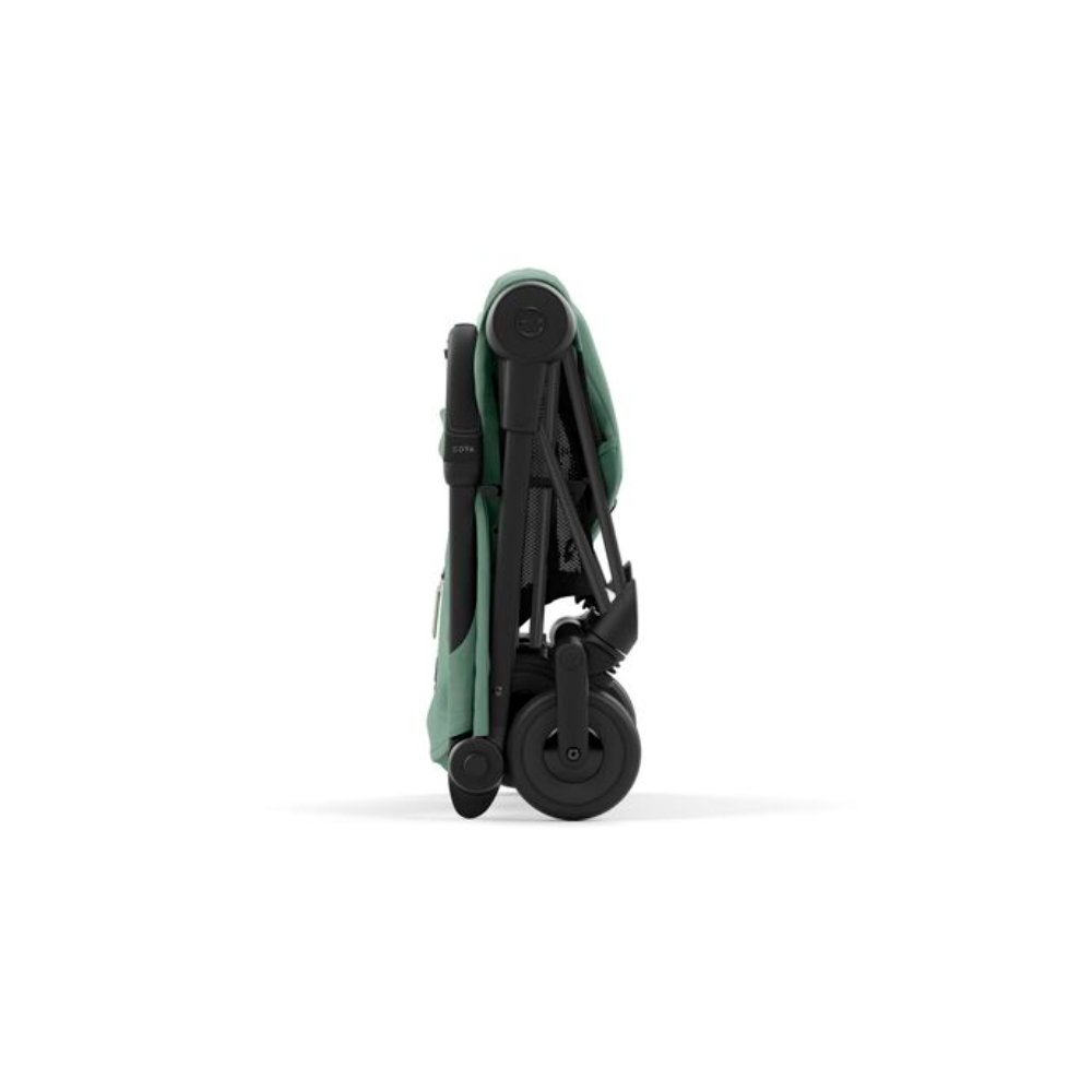 Cybex COYA Compact Travel Friendly Stroller - Leaf Green, Matt Black Frame