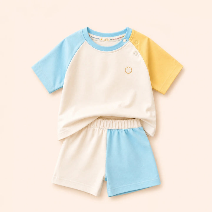Faura Unisex Banana Cotton Day Time Co-ord - Ivory