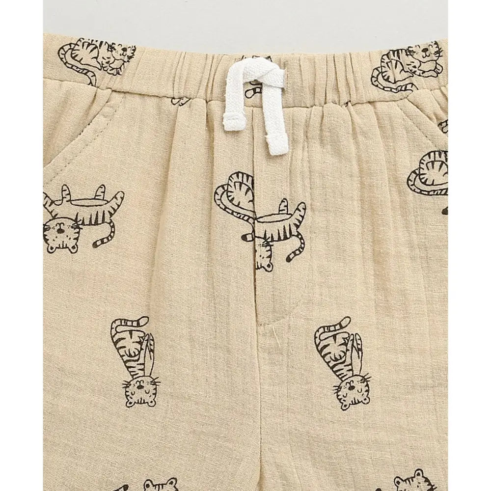 Sweetlime By AS Tiger Print Cotton Co-ord Set