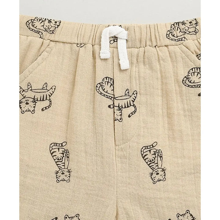 Sweetlime By AS Tiger Print Cotton Co-ord Set