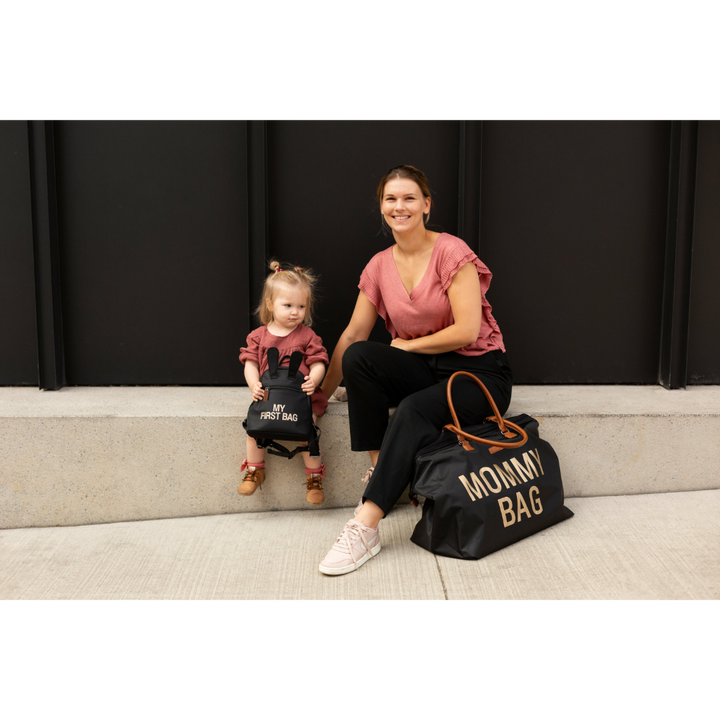 Childhome Mommy Bag Nursery Bag - Black/Gold