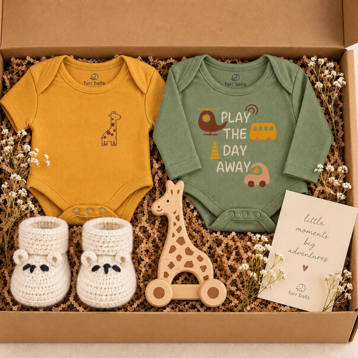 Furr Balls-Cozy Earthy Baby Gift Box