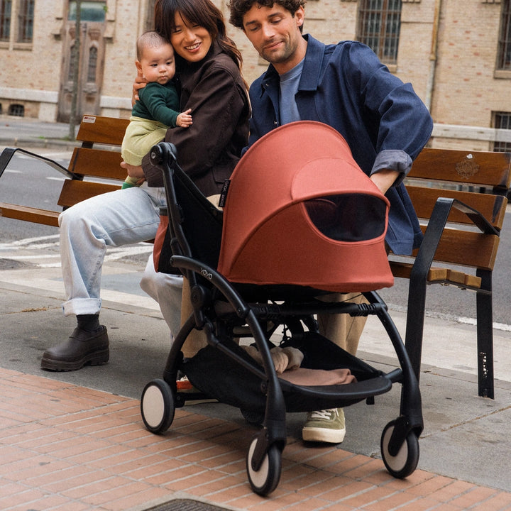 Stokke YOYO⁵ Newborn Pack | Fully Flat Newborn Seat | Newborn Stroller Attachment | 0–6 Months | Lightweight &amp; Compact | 5-Point Safety Harness | Ventilation Windows | Taupe