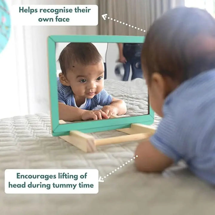 Curious Cub Montessori Box 2 | 9-Piece Baby Sensory Toy Set | Rattle, Mirror, Teether, Flashcards &amp; more | 3+ Months