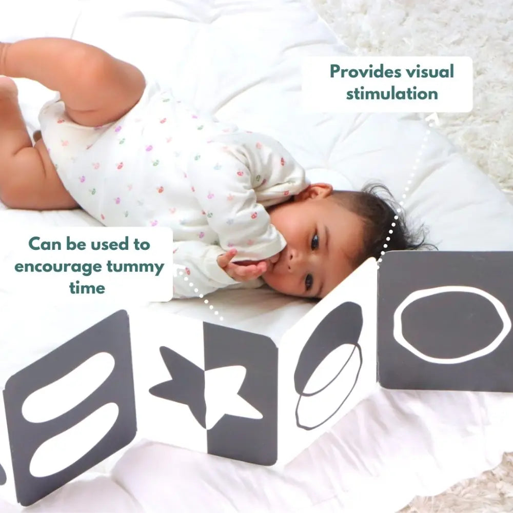 Curious Cub Montessori Box 1 | Newborn Sensory &amp; Learning Toys | Black &amp; White Mobile, Rattle &amp; More | For 0 Months +